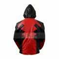 Glamourous Deadpool Hoodie Leather Jacket