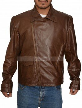 Captain America Brown Biker Jacket