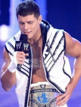 Cody Rhodes WWE Leather White & Black Vest