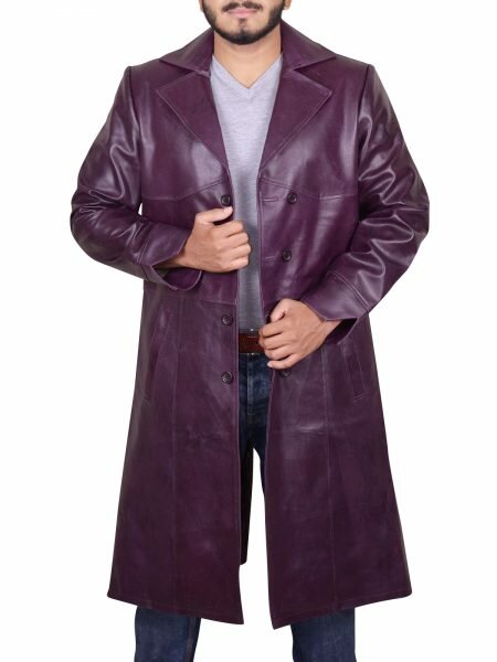 Suicide Squad Joker Leather Purple Coat 2 Suicide Squad Joker Leather Purple Coat 2